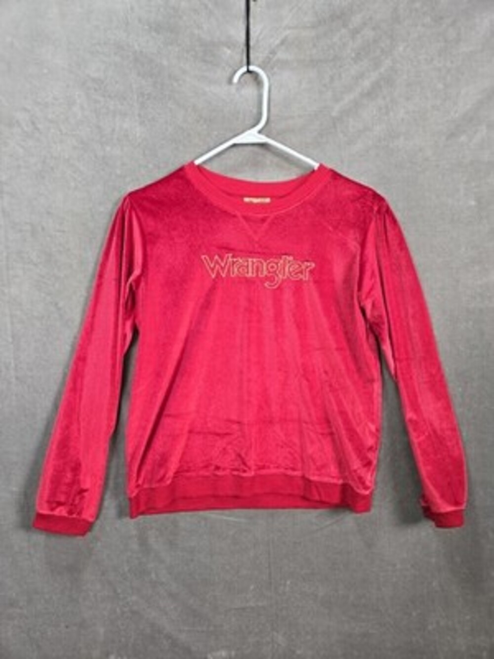 Wrangler Women's Red Embroidered Long Sleeve Crew Neck Sweatshirt Size XL